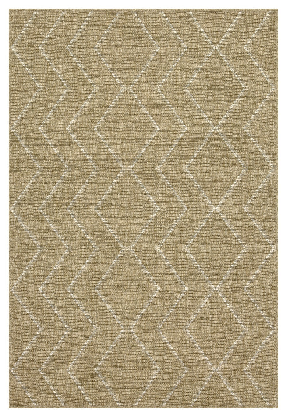 Earth GC_NTL1011 Jute/White 2 ft. 7 in. x 7 ft. 3 in. Indoor/Outdoor Area Rug