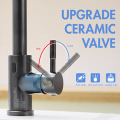 Touchless Kitchen Faucet, Hands Free Automatic Smart Kitchen Faucet, Stainless Steel Touchless Kitchen Faucet