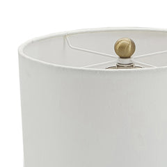 D10x34" Ipori Alabaster And Metal Buffet Lamp
