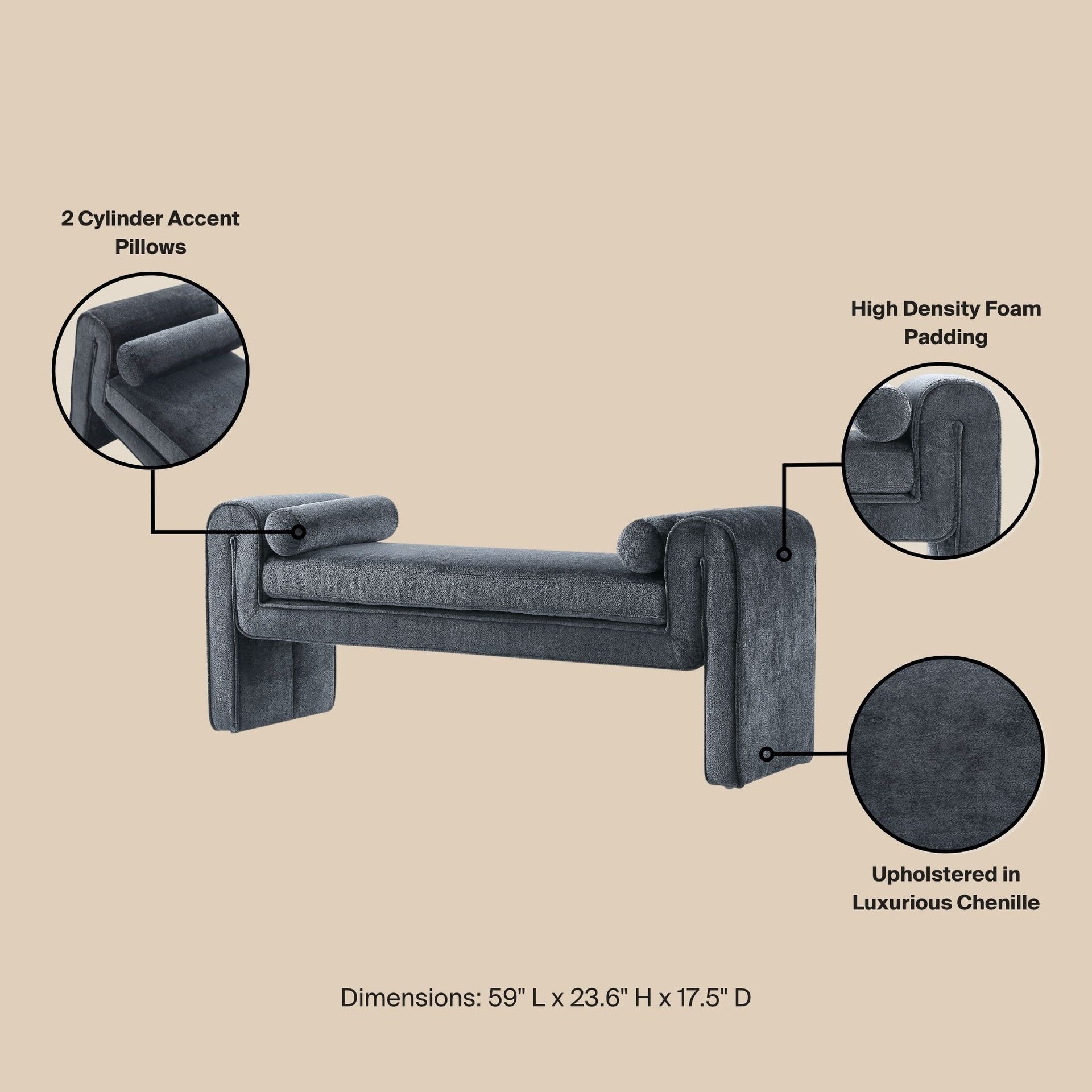 Accent Bench in Black