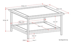 Skyler - Square Coffee Table - Dark Brown / Gold