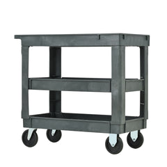 3 layers rolling utility cart with Wheels,Supports 600 lbs,Heavy-Duty Capacity for Garage StorageOffice Spaces & Kitchen,For indoor and outdoor Use,Durable Tool Cart