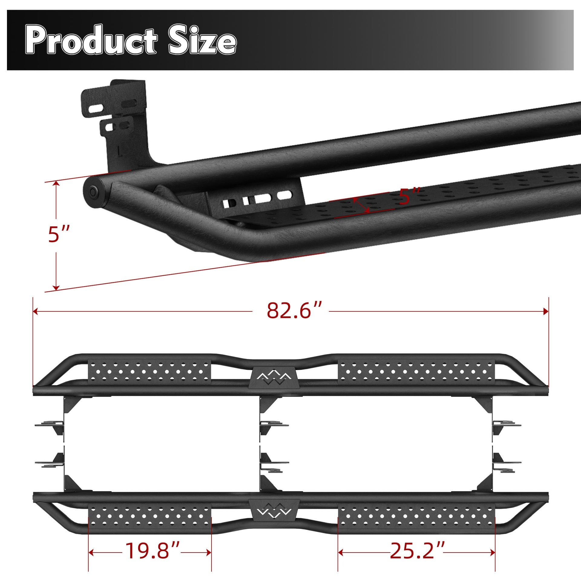 Running Boards Nerf Bars For 09-18 Dodge Ram 1500 / 10-26 2500 3500 Crew Cab