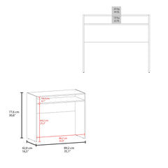Stella 35" Wide Writing Desk  with Shelf