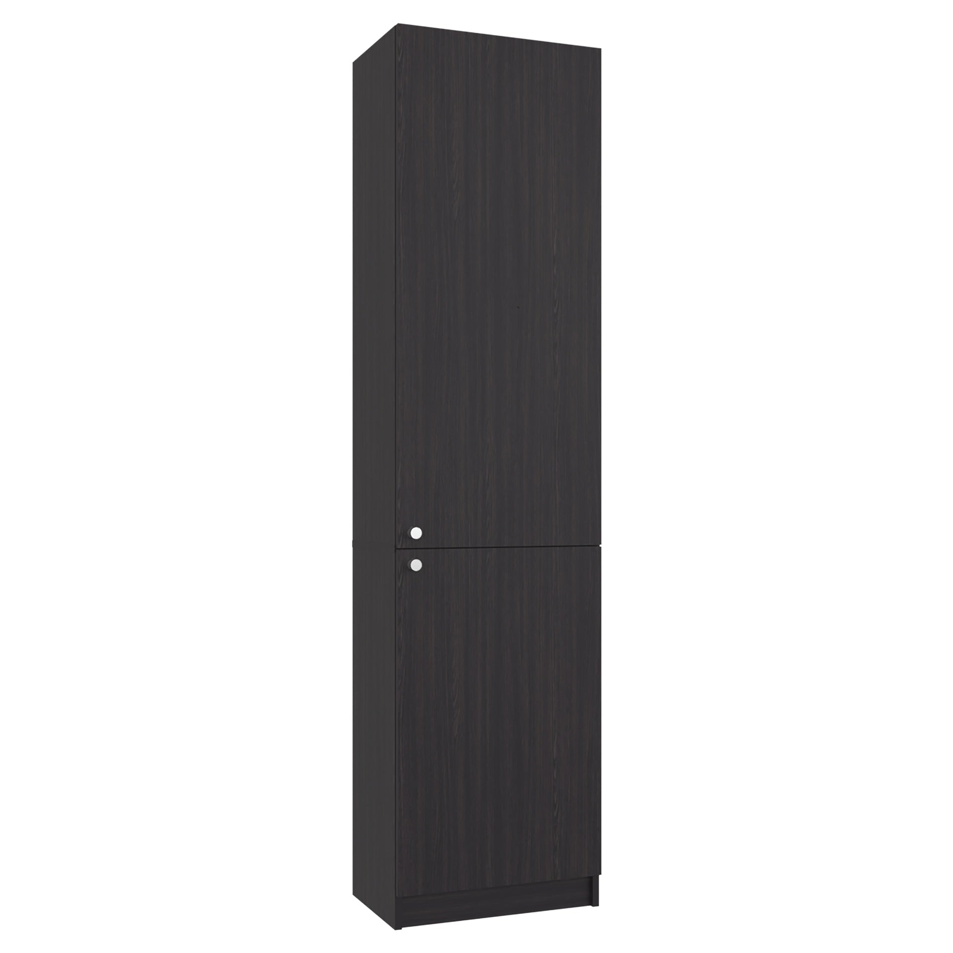 Home Tall Freestanding Bookcase with Double Doors and 5 Interior Storage Shelves, Vertical Storage Cabinet for Living Room, Office or Bedroom