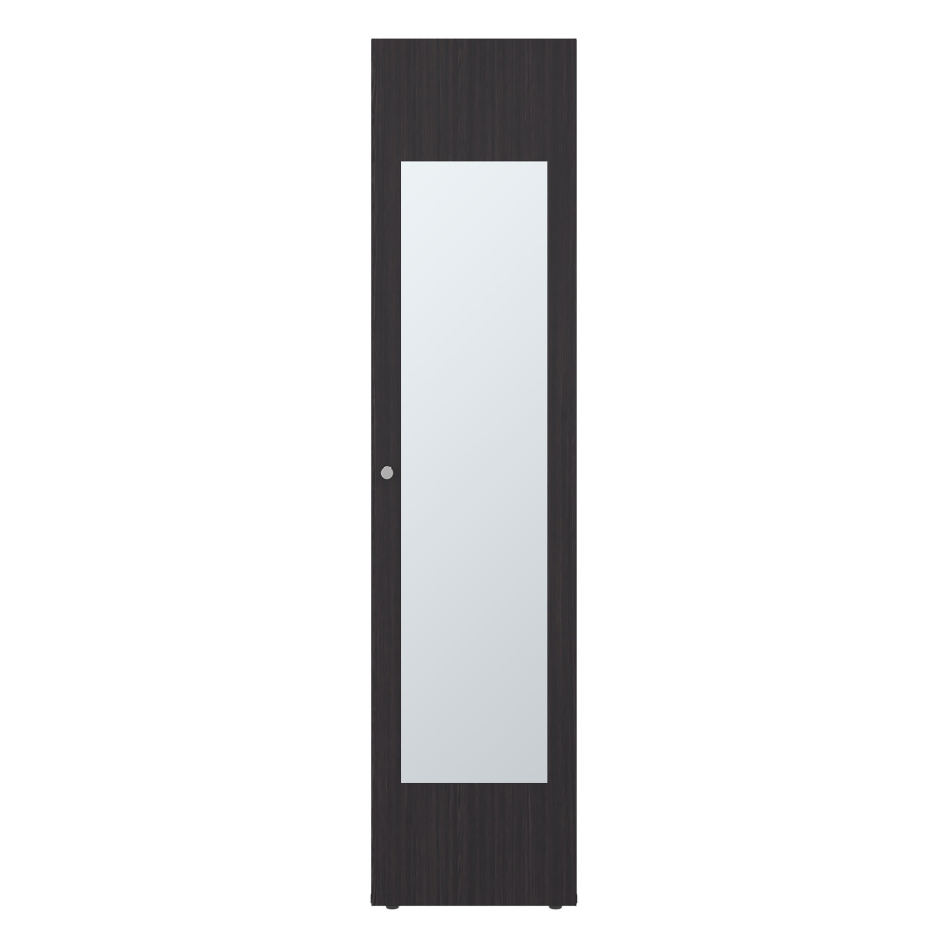 Home Linen Freestanding Tall Cabinet with Single Door, One Mirror and 4 Horizontal Storage Shelves, Cabinet for Bathroom, Bedroom or Laundry Room
