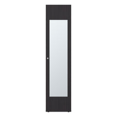 Home Linen Freestanding Tall Cabinet with Single Door, One Mirror and 4 Horizontal Storage Shelves, Cabinet for Bathroom, Bedroom or Laundry Room