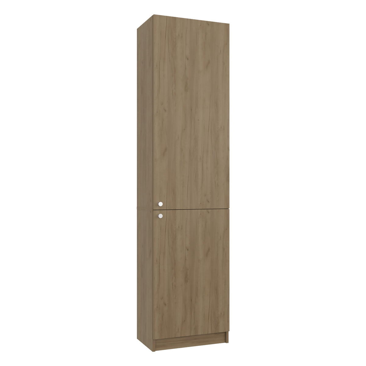 Home Tall Freestanding Bookcase with Double Doors and 5 Interior Storage Shelves, Vertical Storage Cabinet for Living Room, Office or Bedroom