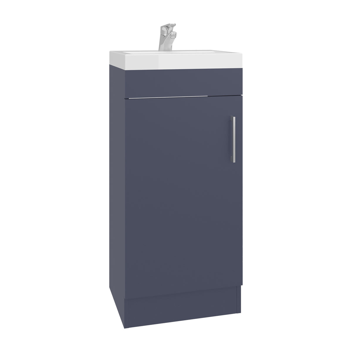 Madrid Floorstanding Bathroom Vanity with Resin Sink, Modern Look Storage Cabinet for Bathroom Organization