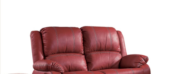 Zuriel Red Synthetic Leather Motion Loveseat