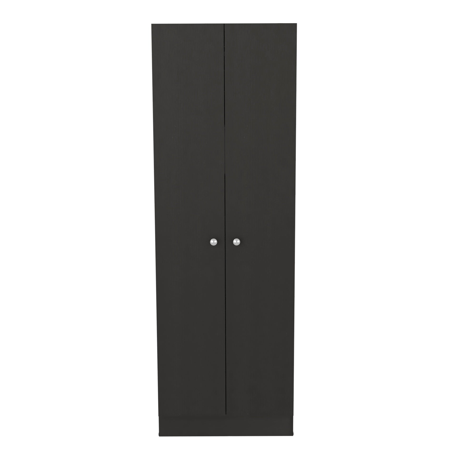 Multistorage Pantry Cabinet, Five Shelves, Double Door Cabinet -Black