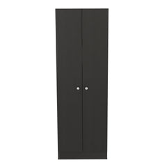 Multistorage Pantry Cabinet, Five Shelves, Double Door Cabinet -Black