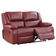 Elodie Red Upholstered Motion Reclining Loveseat