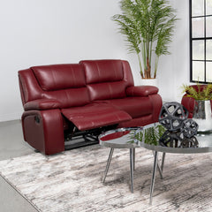 Elodie Red Upholstered Motion Reclining Loveseat