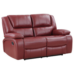 Elodie Red Upholstered Motion Reclining Loveseat
