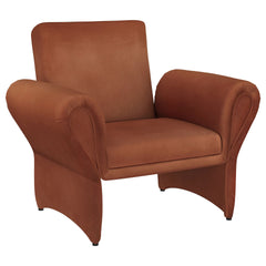 Whitney Rust Orange Upholstered Accent Armchair