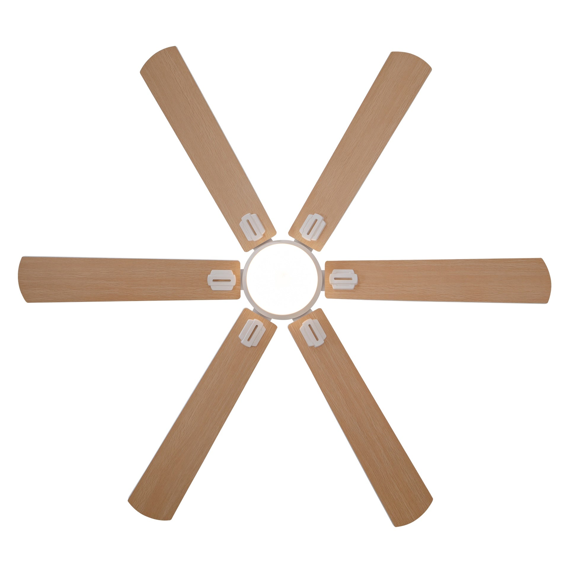 Smart 60" Indoor/Outdoor Ceiling Fan with Light, Modern White 6-Blade Design, Remote Control, Dimmable LED, 6-Speed Quiet DC Motor, Reversible for Year-Round Use