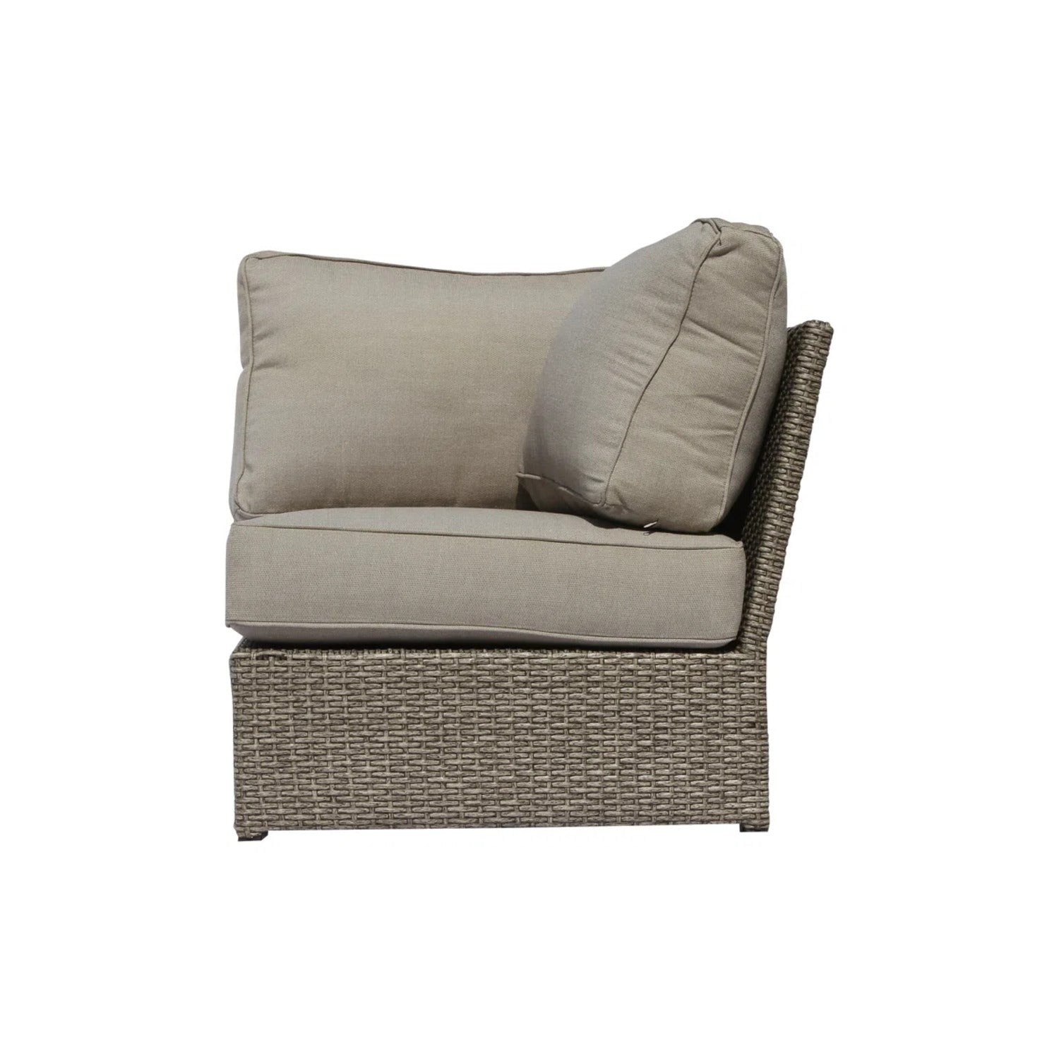 Fully Assembled 4-Seat Outdoor Wicker Sectional with Weather-Resistant Cushions