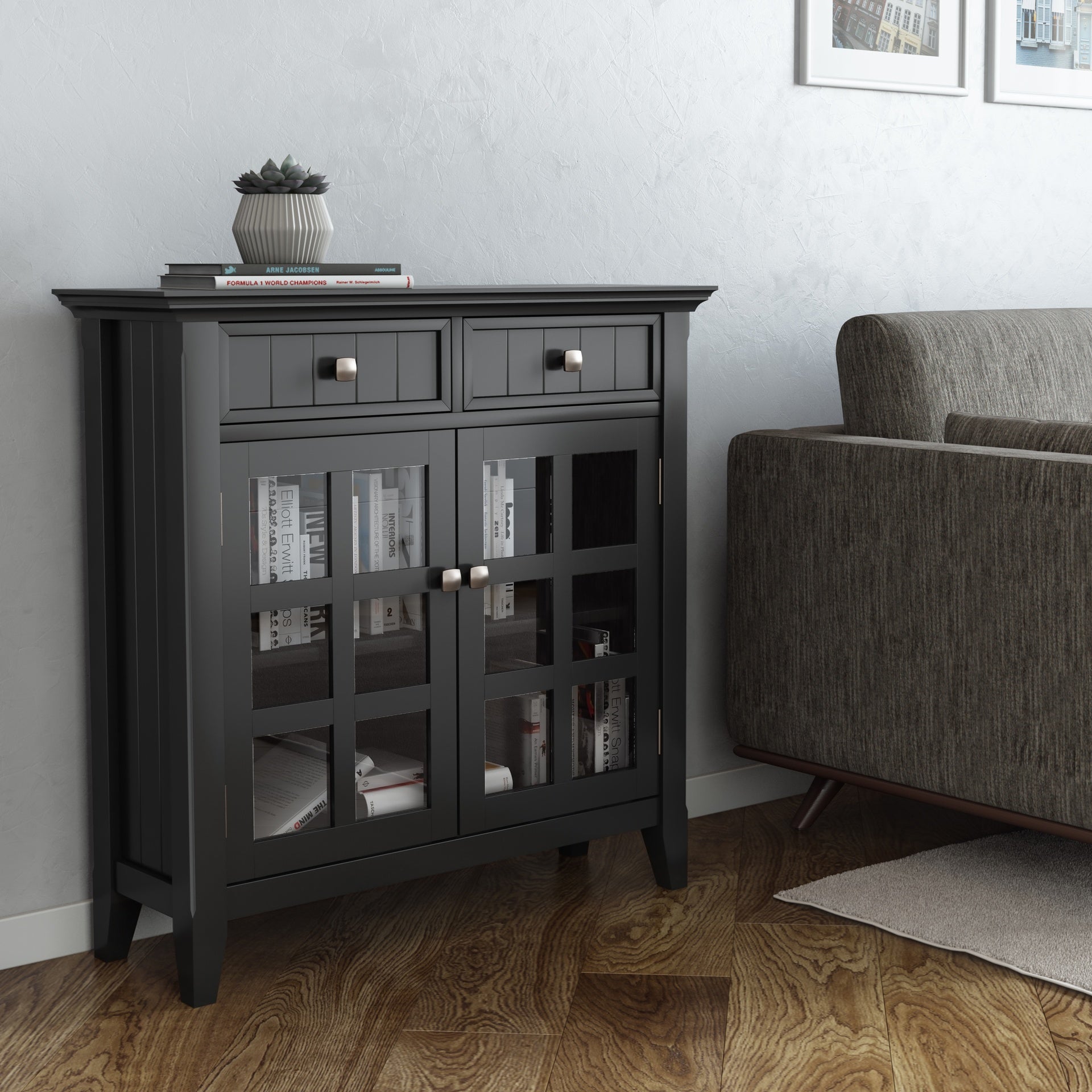 Acadian - Entryway Storage Cabinet - Black