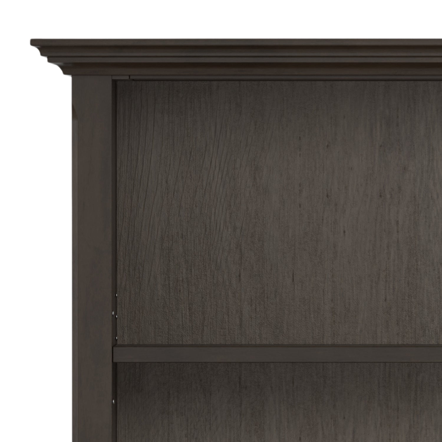 Amherst 36 inch Solid Wood 5 Shelf Bookcase in Hickory Brown