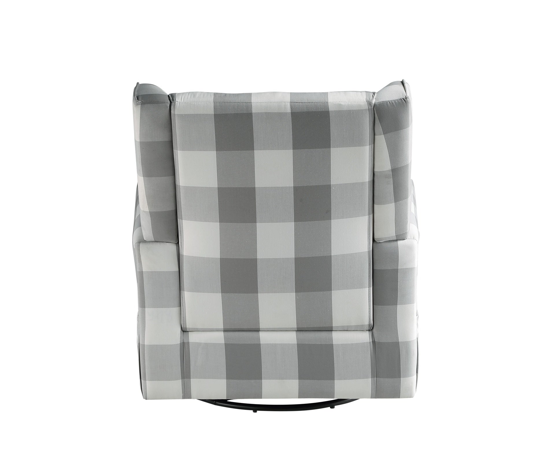 Patli Gray&White Fabric Glider Chair with Swivel