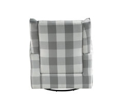 Patli Gray&White Fabric Glider Chair with Swivel