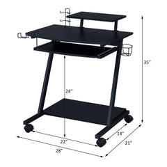 Ordrees Black Finish Gaming Desk