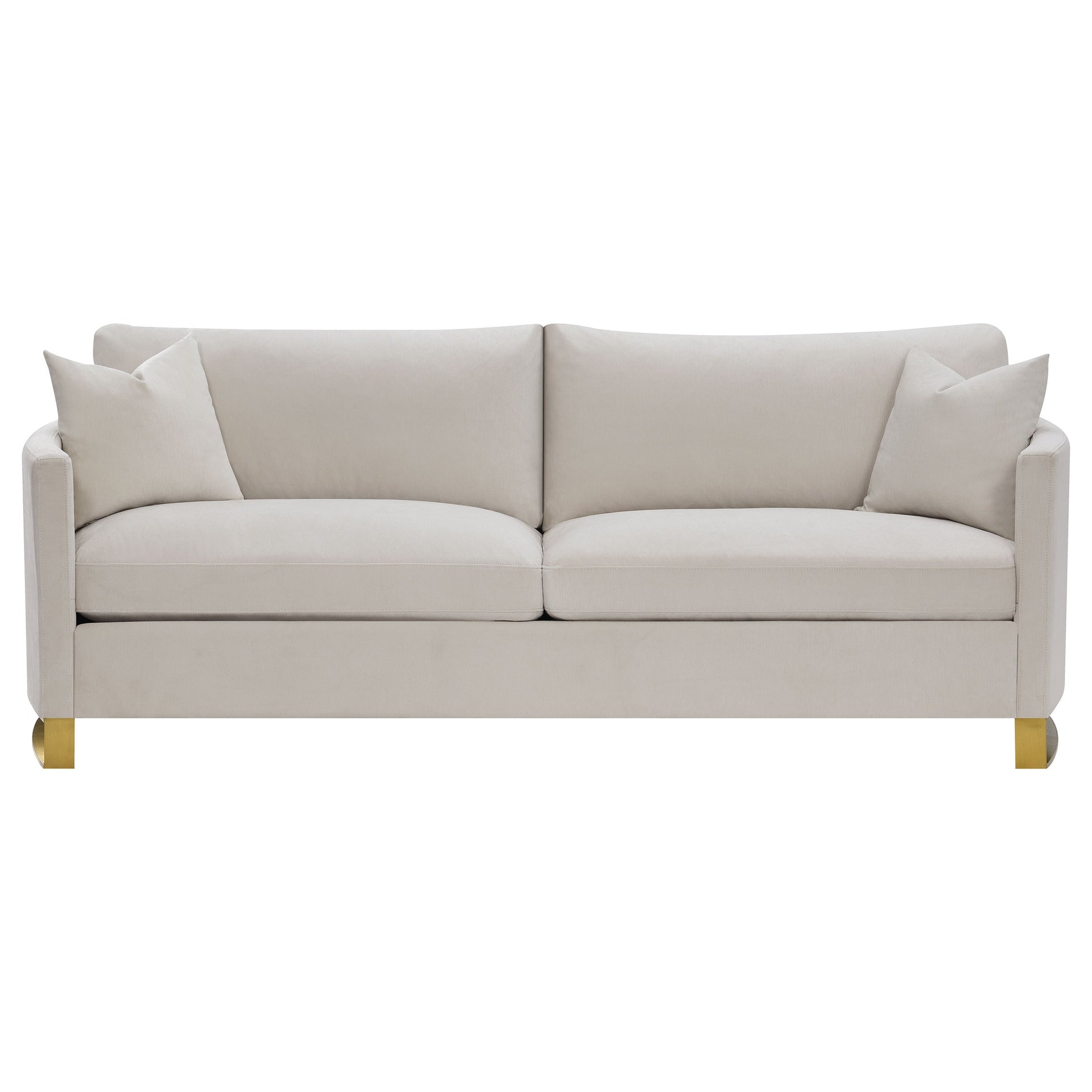 Ulrika Beige Upholstered Cushion Back Sofa