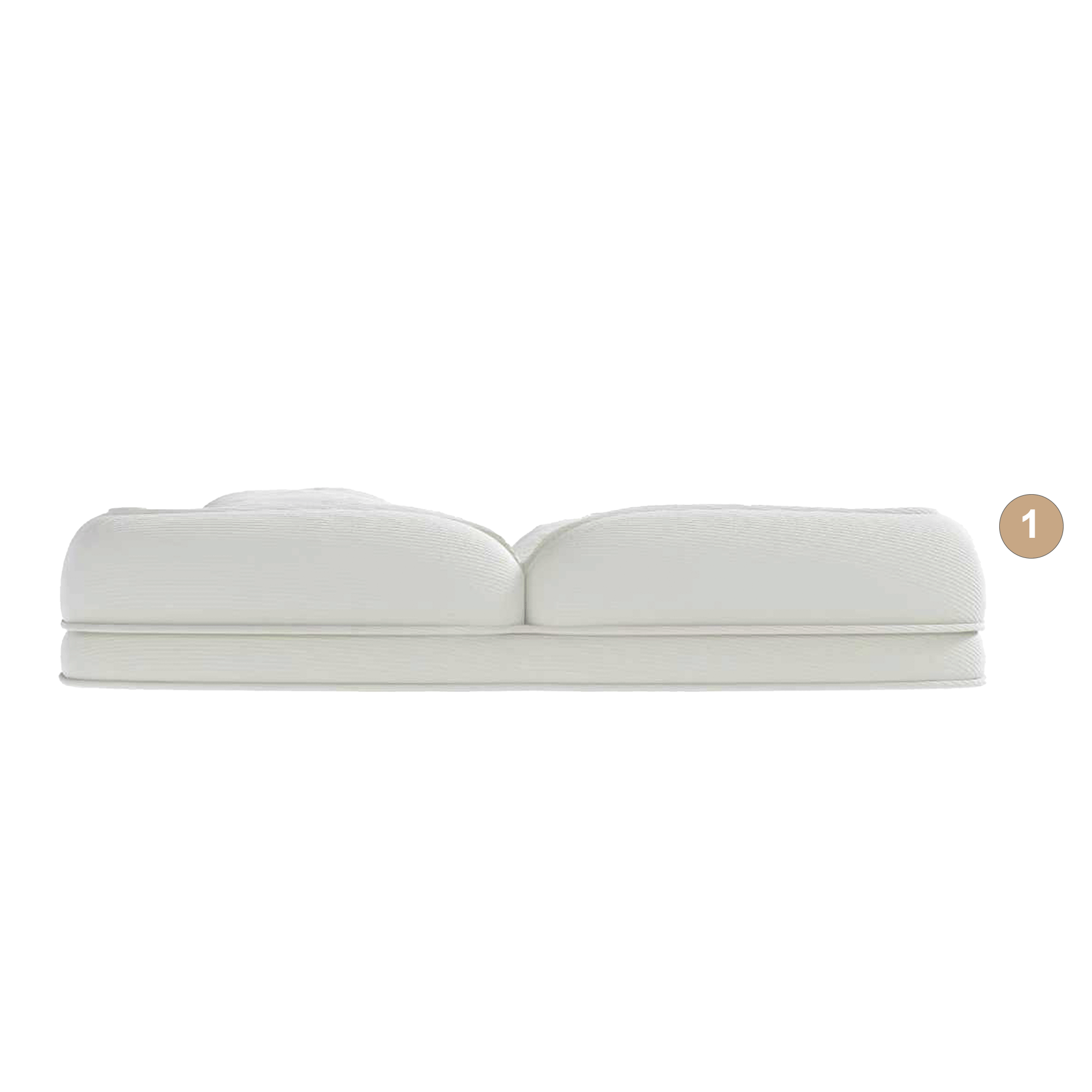 Upholstered  Human Dog Bed for Adults and Pets, Foldable Lazy Sofa Bed with 5 Adjustable Position, Includes 2 Soft Pillows for Bedroom, Living Room, Reading Corner(Off White)