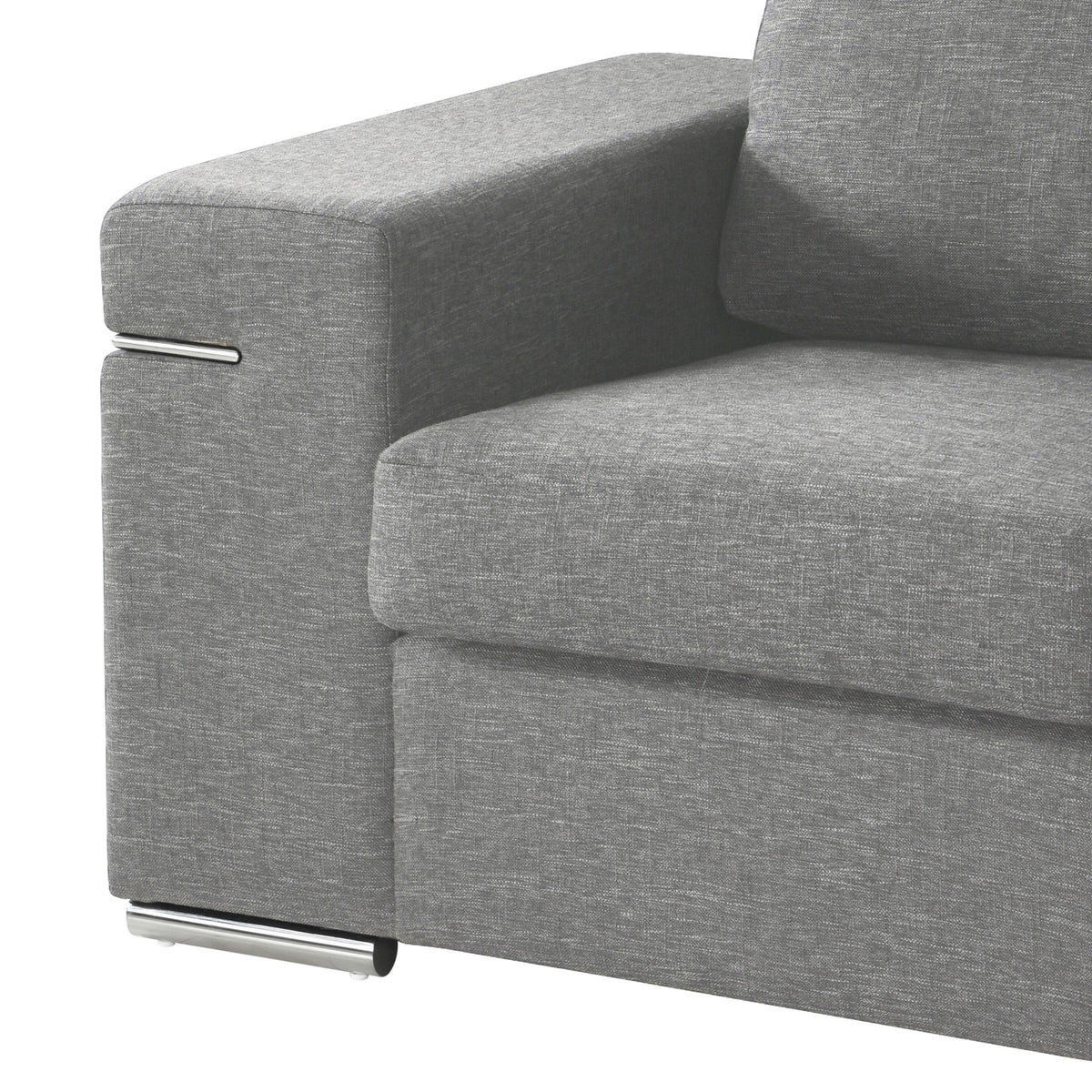 Gianna Light Gray Woven Fabric Arm Chair