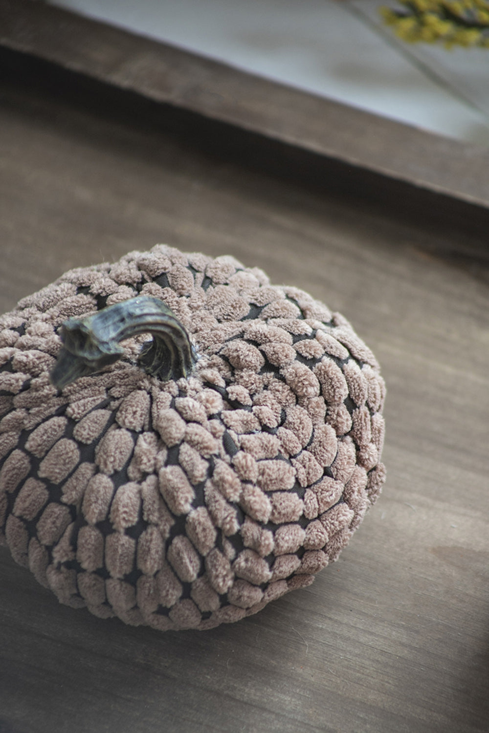 Set of 3, 4.8x4.8x4.8"H Chenille Weighted Pumpkin-Dark Brown, Pumpkin Ornament Decor for Holiday Harvest Festival Fall Festival & Thanksgiving
