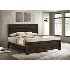 Villeparisis Dark Cocoa Eastern King Panel Bed