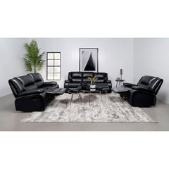 Elodie Black 3-Piece Reclining Sofa Set