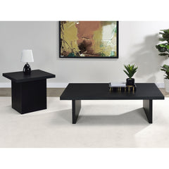 Caroline Black 2-piece Rectangular Coffee and End Table Set