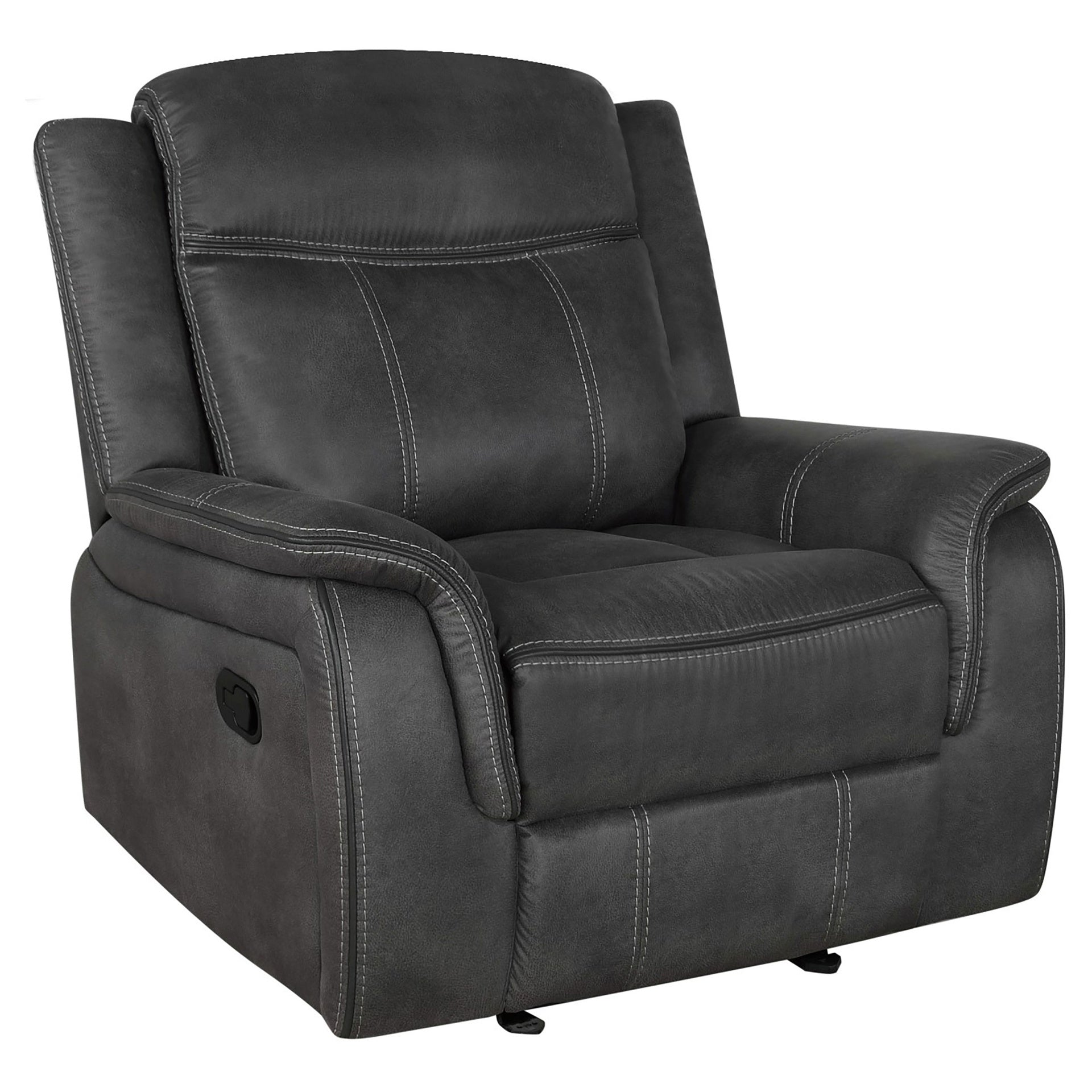 Franklin Charcoal 3-piece Upholstered Reclining Sofa Set