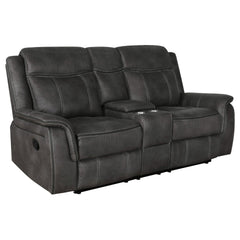 Franklin Charcoal 3-piece Upholstered Reclining Sofa Set