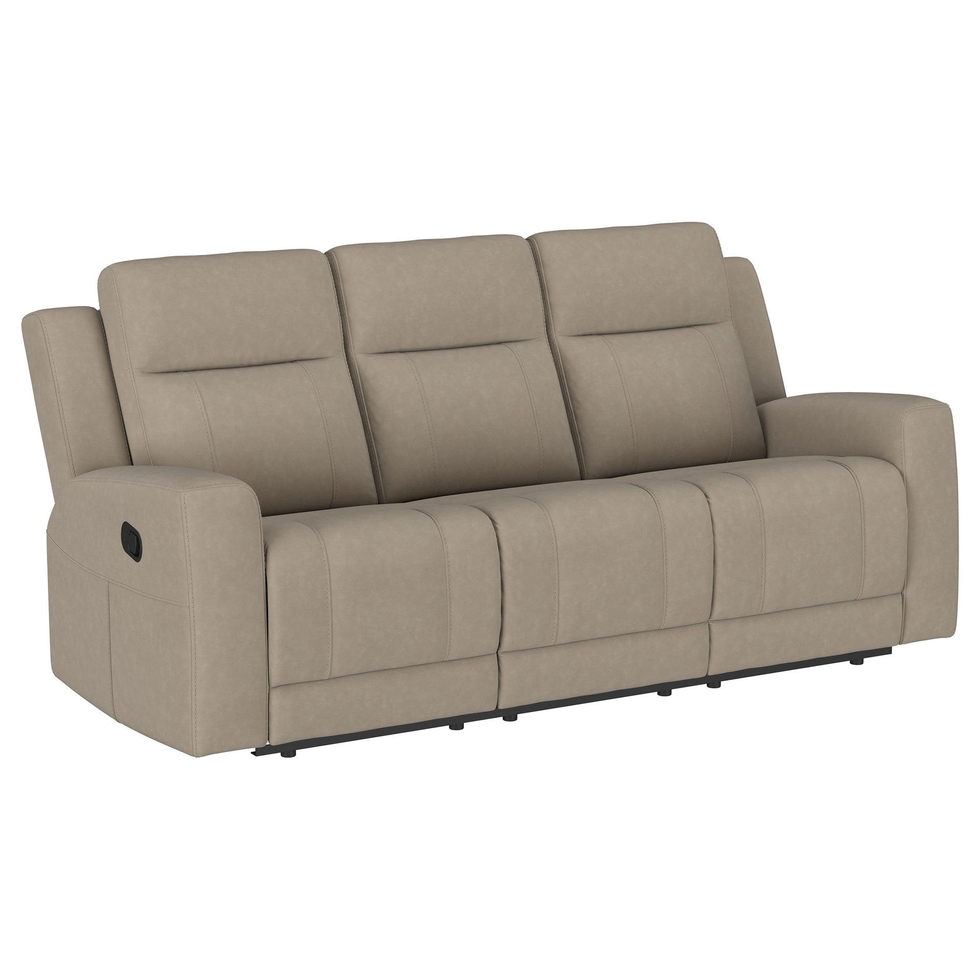 Slater Taupe 2-piece Upholstered Reclining Sofa Set