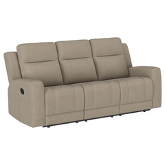 Slater Taupe 2-piece Upholstered Reclining Sofa Set