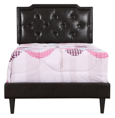 Elegant Twin Bed In Rich Cappuccino Finish