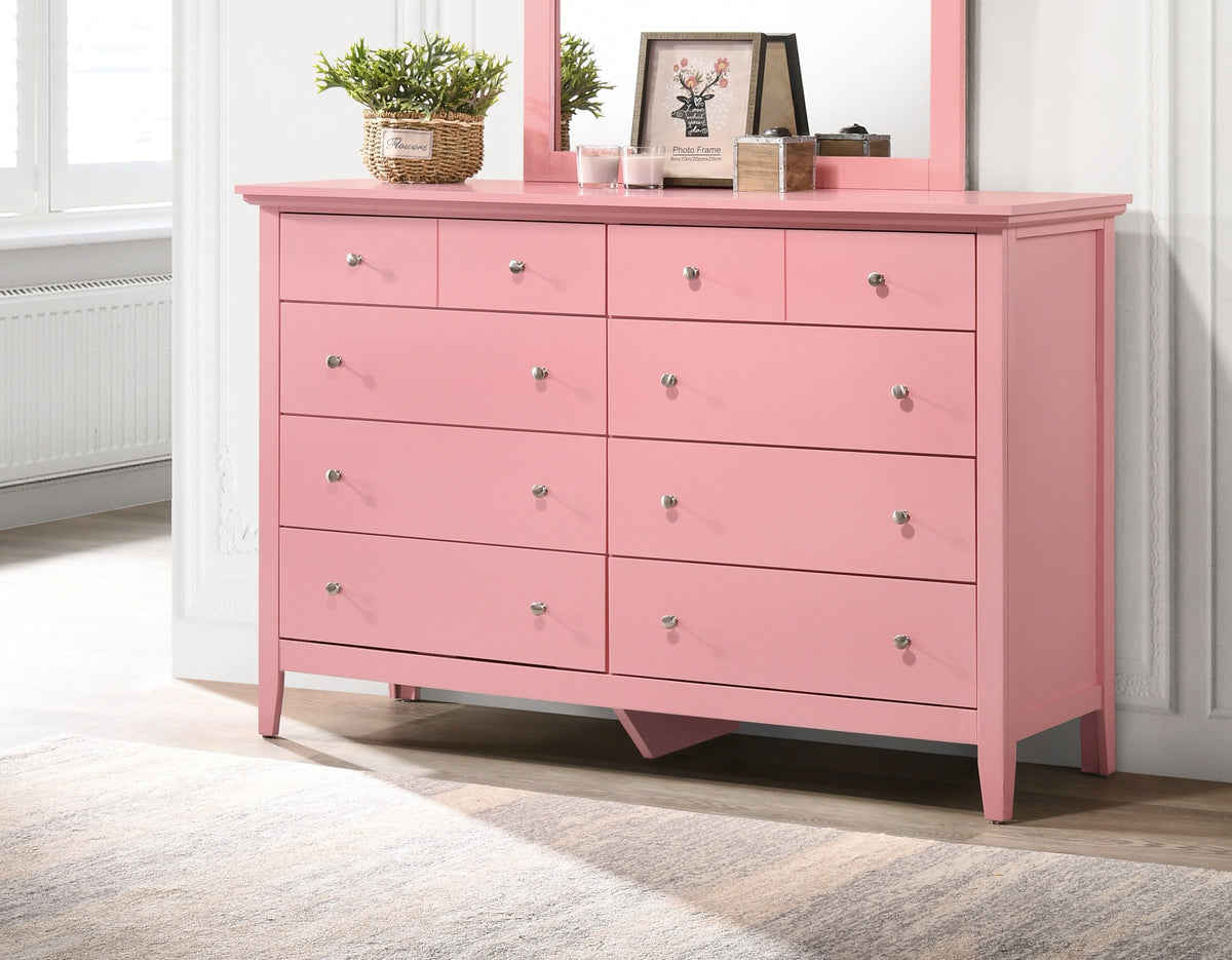 Charming Pink Casual Dresser