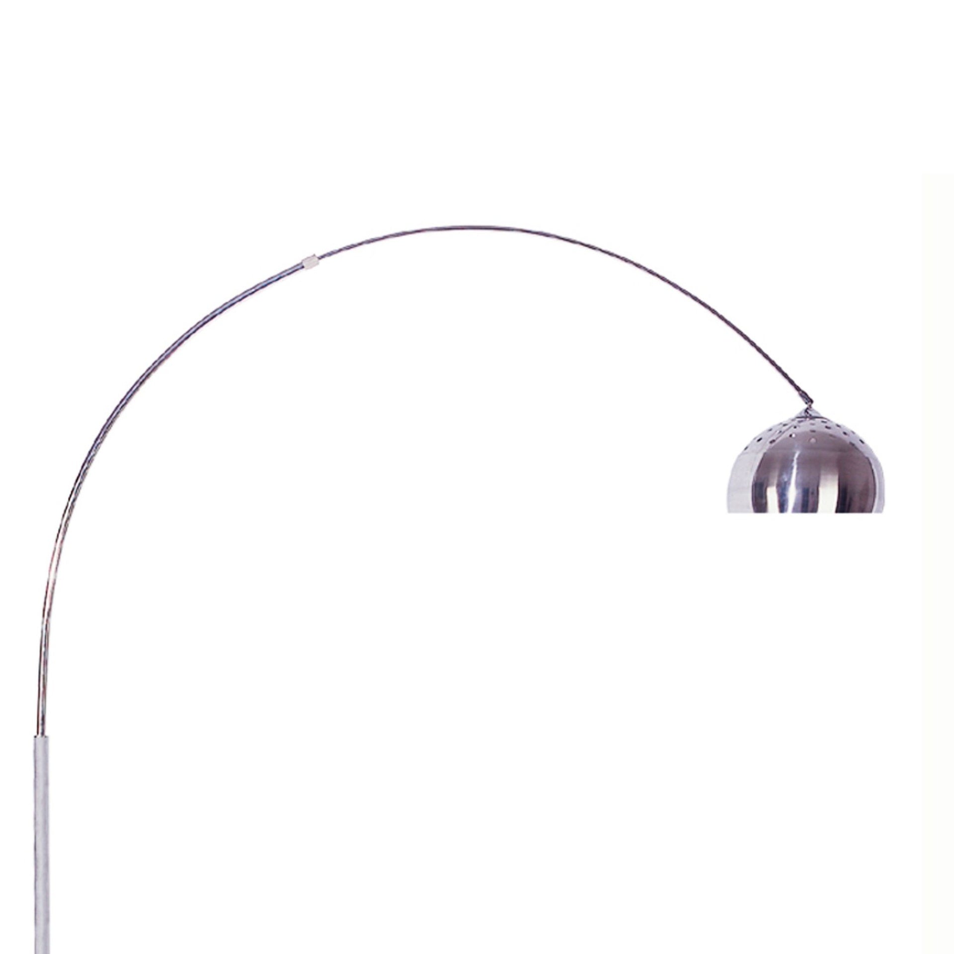 85" Tall Metal Floor Lamp with White Marble Base, Arch design