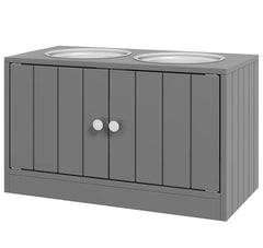 Pet Bowls,Elevated Dog Bowls with Storage Cabinet Containing Large Capacity