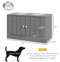Pet Bowls,Elevated Dog Bowls with Storage Cabinet Containing Large Capacity
