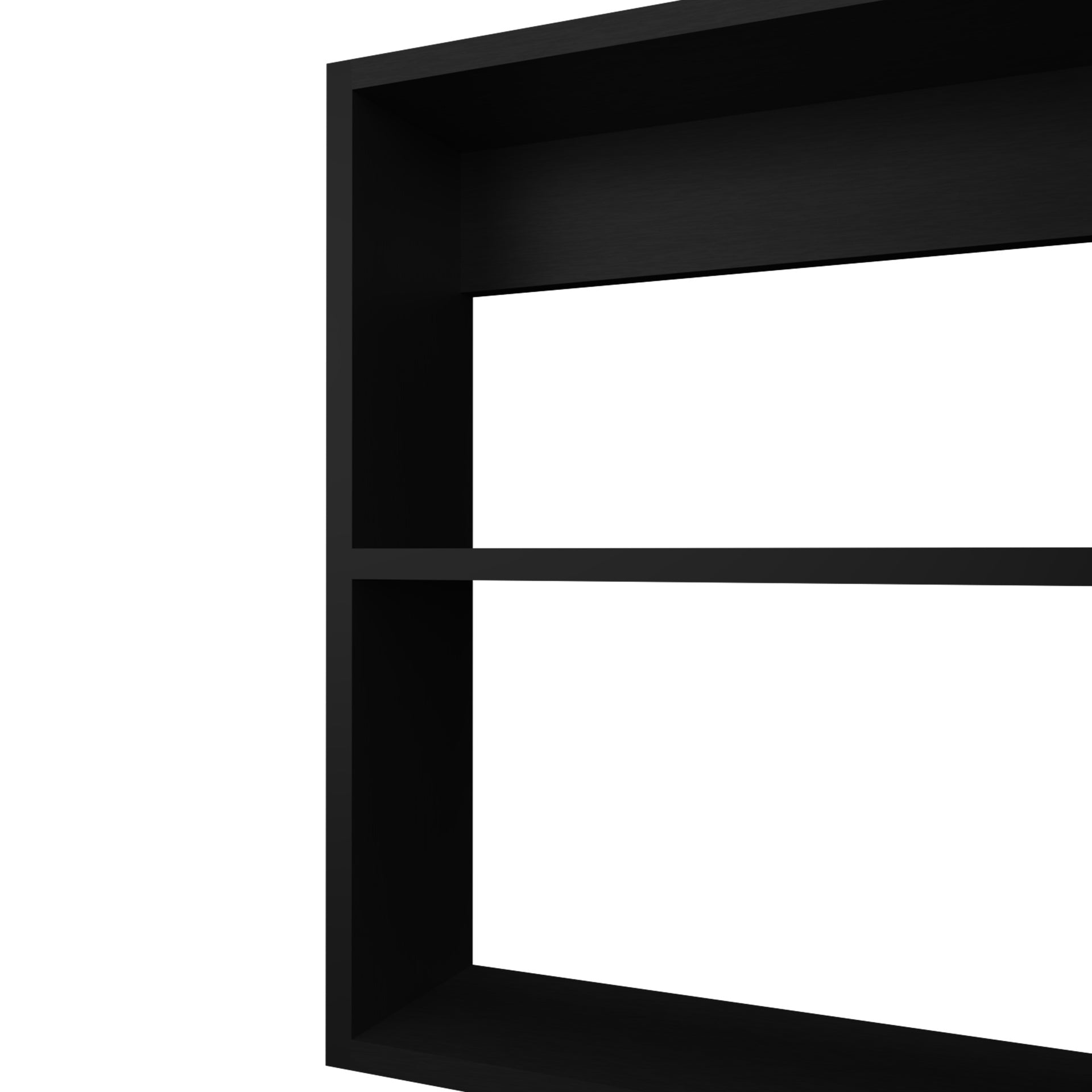 Medicine Cabinet 20.5" H, with 2 Shelves, 1 Door, and 1 Mirror, Black