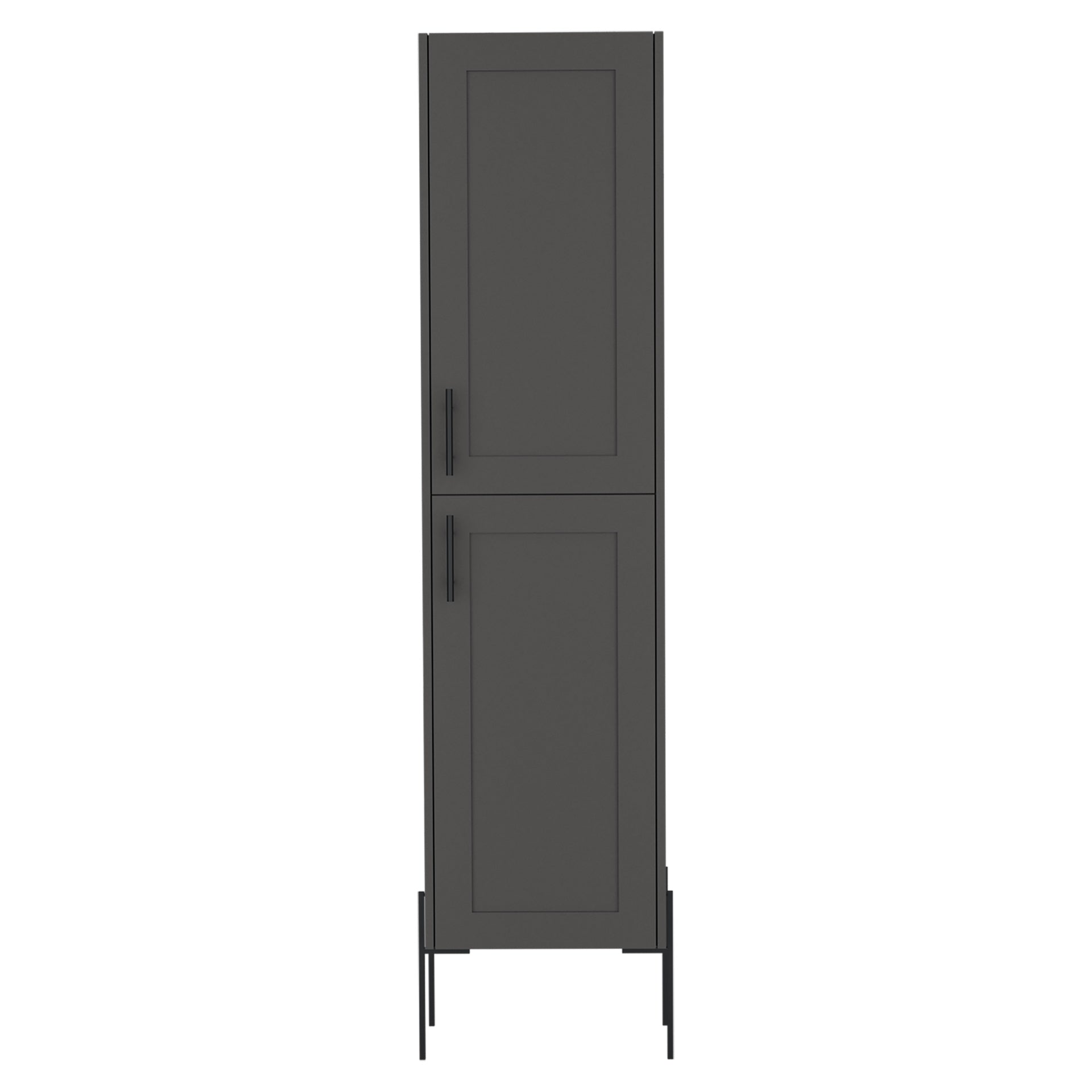 Linen Cabinet 70.8" H, with 1 Door and 4 Shelves, Matt Gray
