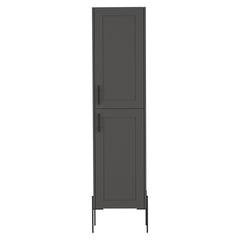 Linen Cabinet 70.8" H, with 1 Door and 4 Shelves, Matt Gray
