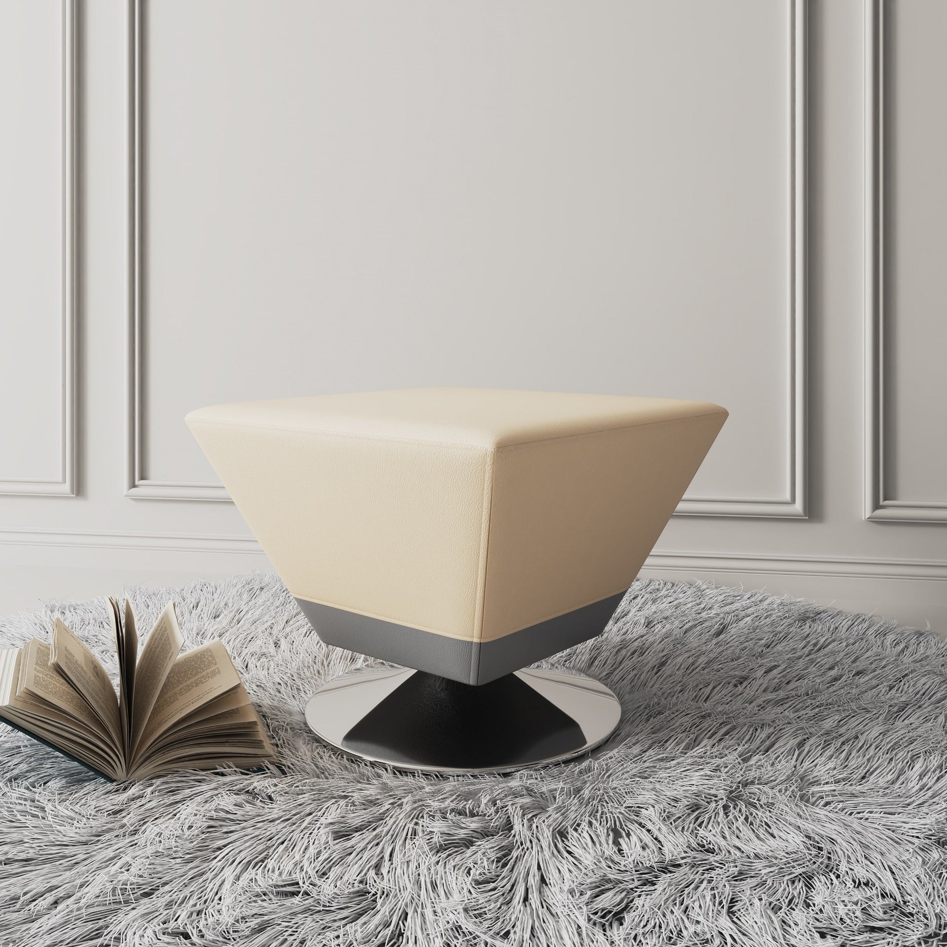 Accent Ottoman in Tan