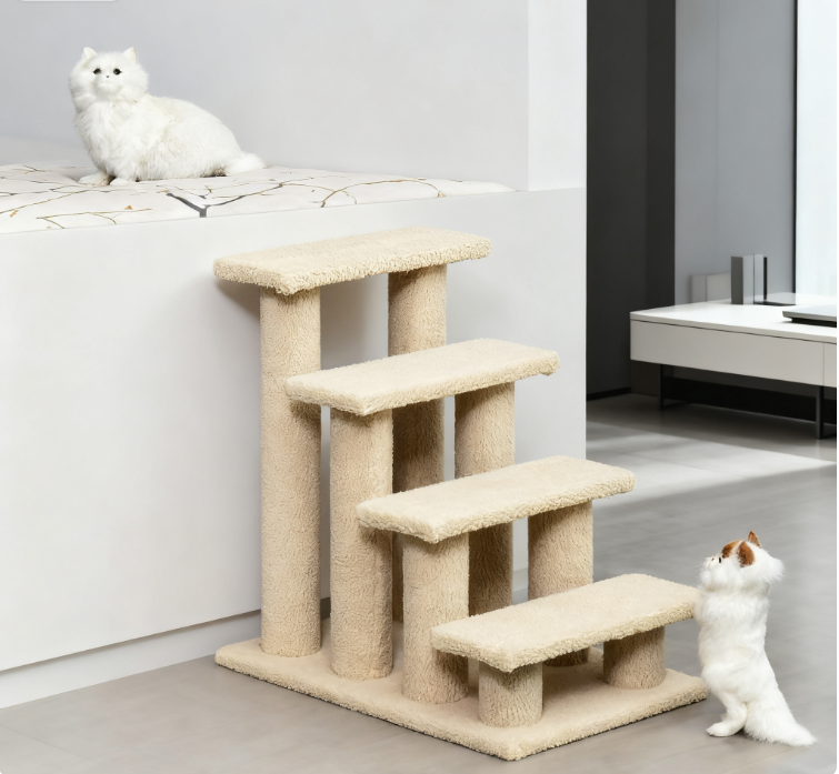Cat Tree Multi-Level Carpeted Cat Scratching Post Pet Stairs