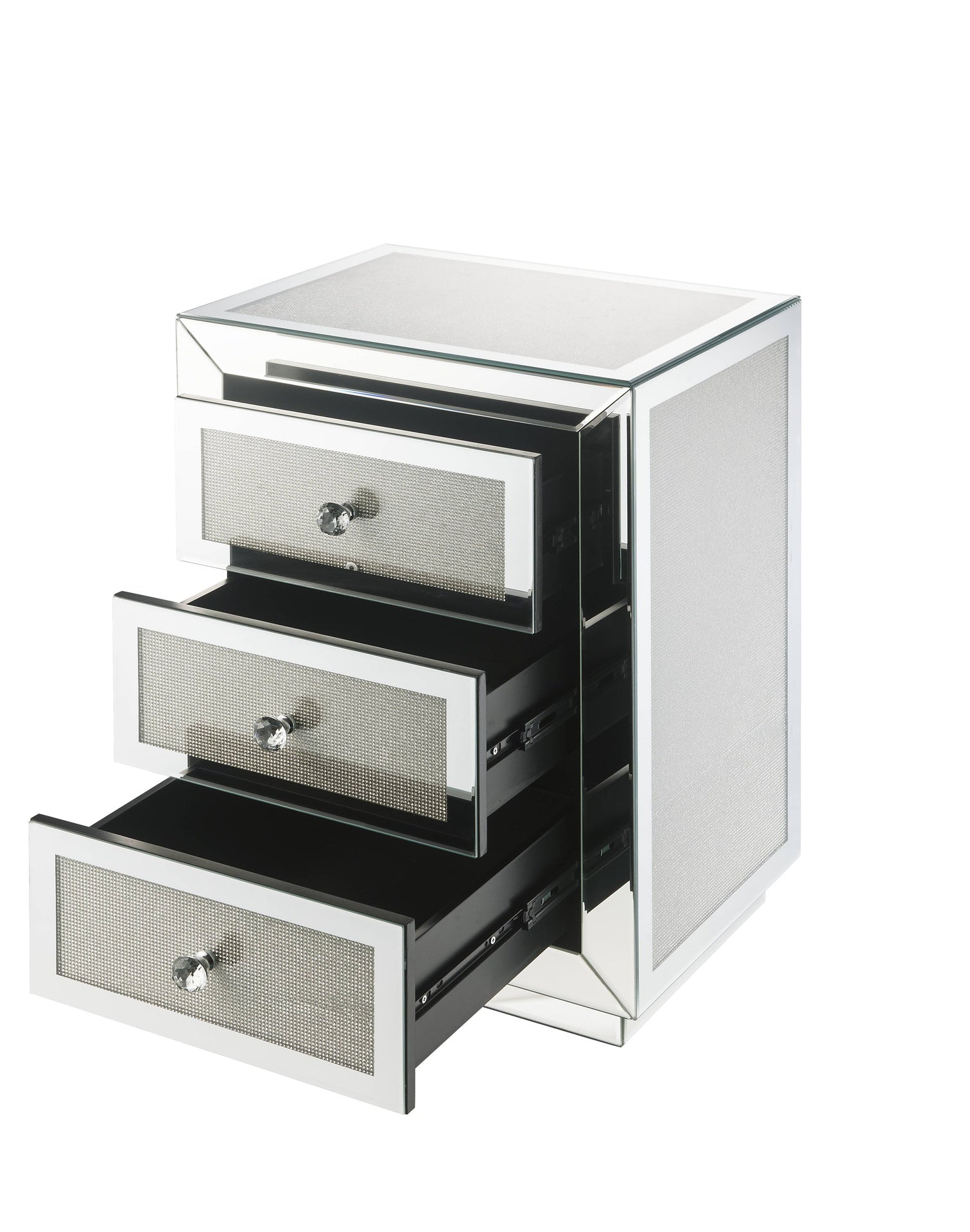 Noralie Mirrored & Faux Dimaonds Accent Table
