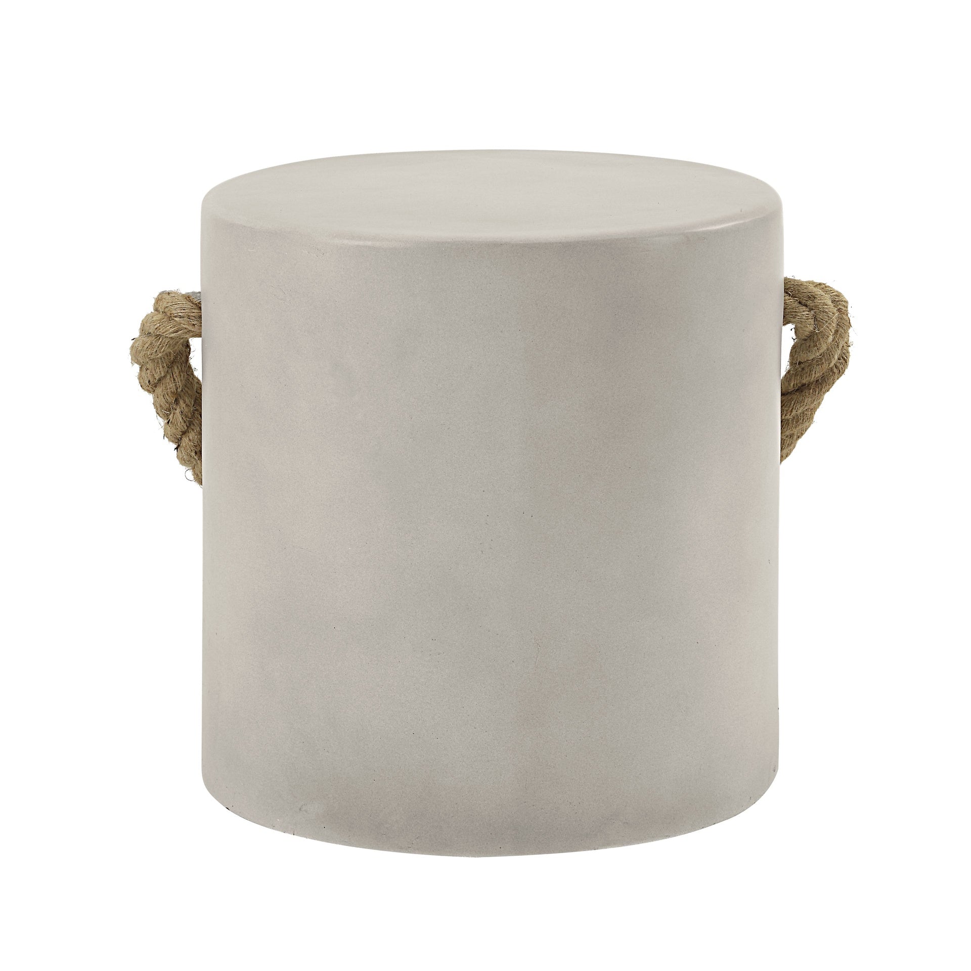 Gene Natural Gray Finish Fiber Concrete Accent Table
